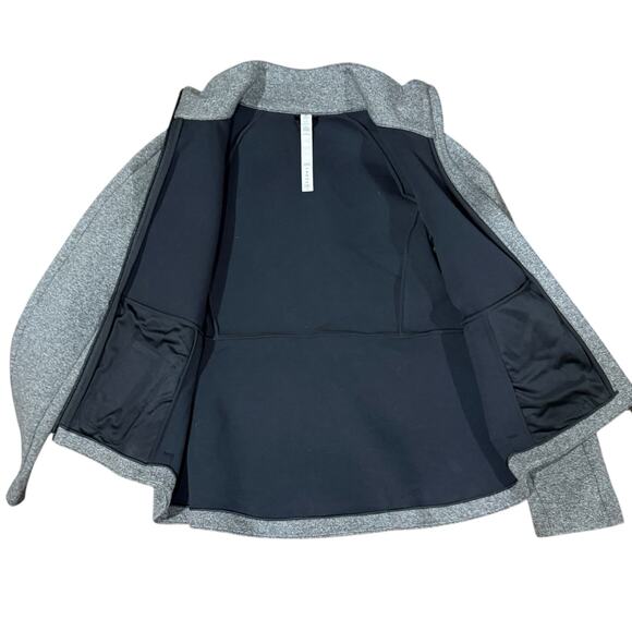 Lululemon Women's Size 6 Going Places Jacket Heathered Speckled Black Zip Up - Picture 6 of 9